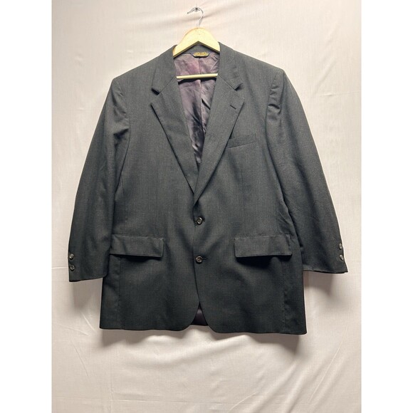 Brooks Brothers Sport Coat Men’s 45M 2 Button Sleeve Charcoal Grey Wool - Picture 1 of 13